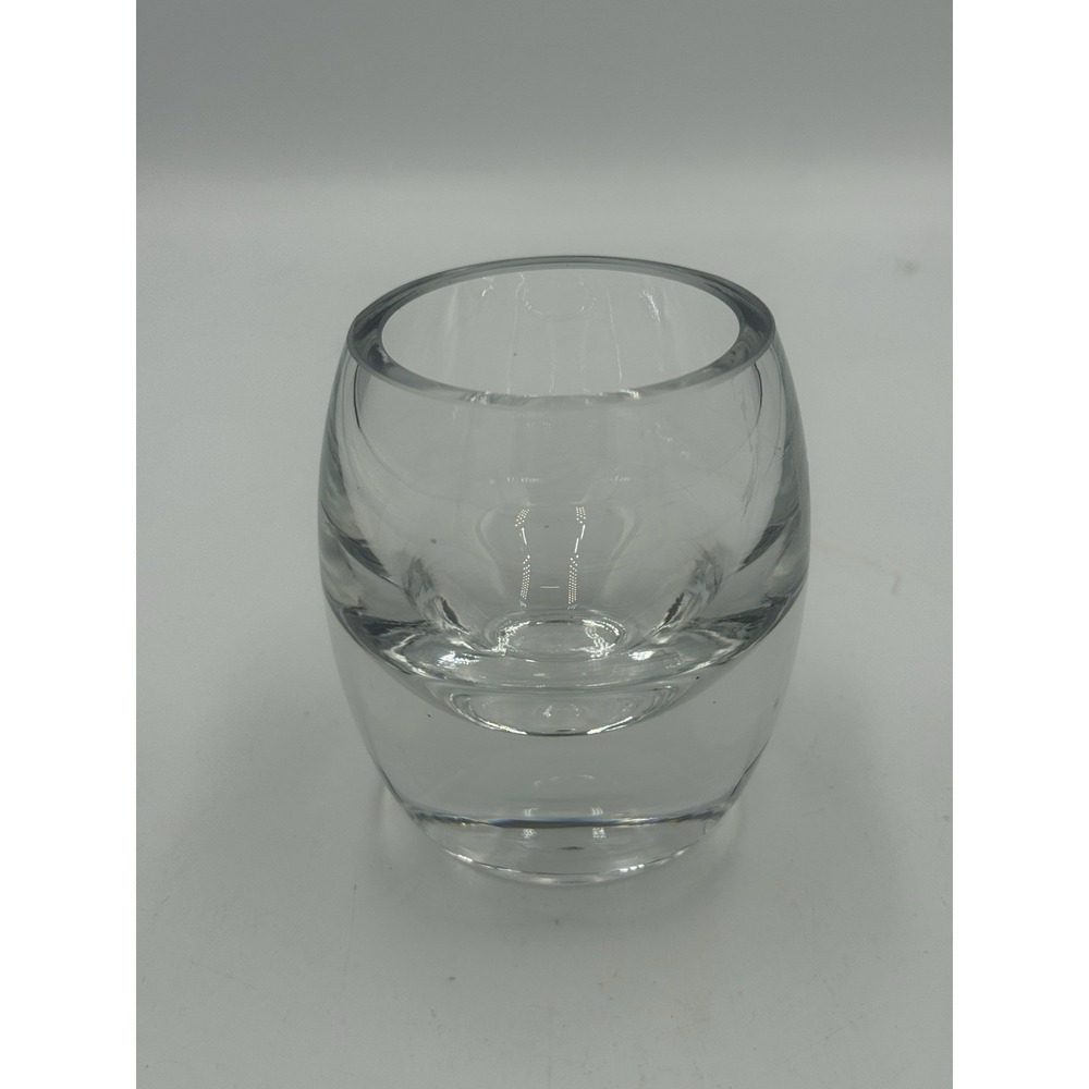Vintage MCM Heavy Clear Votive Holder‎